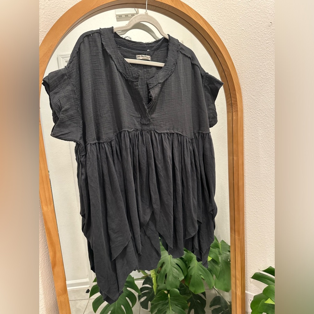FREE PEOPLE GAUZE COTTON TOP